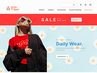 Styletrigger- online store | E-commerce web UI design branding design figma logo ui ui design ui ux