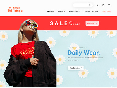 Styletrigger- online store | E-commerce web UI design