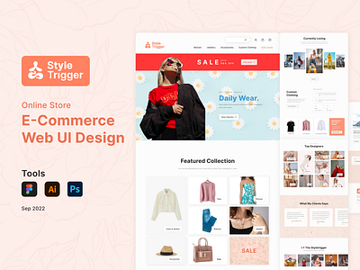 Styletrigger- online store  E-commerce web UI design by Vaishali Rajput on  Dribbble