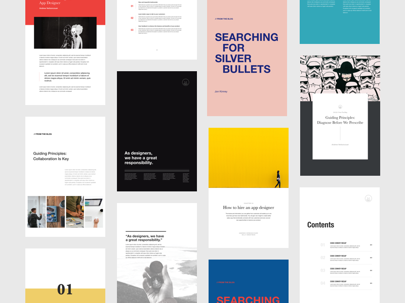 eBook Layout Concepts by Tra Tran for Headway on Dribbble