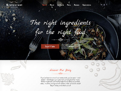 Restaurant - Free PSD for Restaurants and Cafes bakery bar cafe cafeteria coffee food pizza recipes reservation responsive restaurant shop
