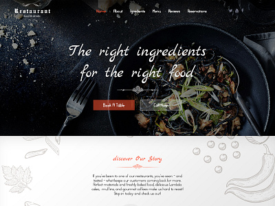 Restaurant - Free PSD for Restaurants and Cafes