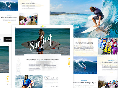 Surfing For Life blog boat creative festival free modern multipurpose one page photography portfolio surfing theme