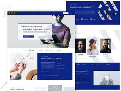 Agency Website Design agency branding business creative design illustration psd responsive template website
