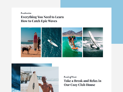Surfing School agency creative gallery personal branding surfing web design