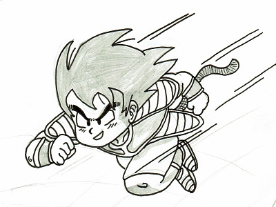 Son Goku Young New (Sketches) anime dragon ball goku sketches songoku vector