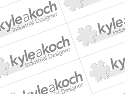 Personal Branding // Business Cards avenir brand business cards fractal grey illustrator koch curve personal white