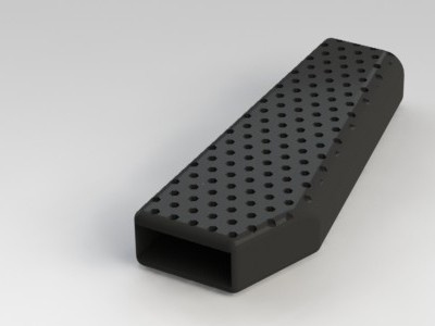 Early/Rough Hex Knife Drive Enclosure asymmetric drive hex pattern photoview plastic render solidworks