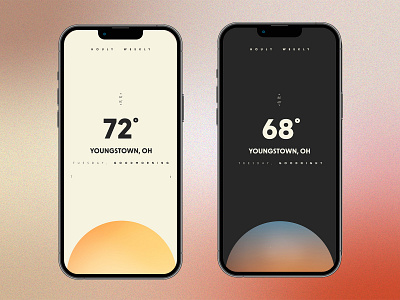 Weather UI | Weekly Warm-up Design a minimal weather app.