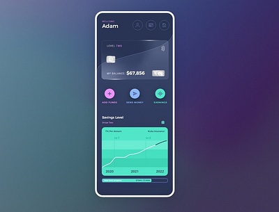 Dark banking app adobe xd app app design dark design mobile tinthumb ui