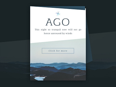 Ago - Content box blue box content dark mountains site typography ui web