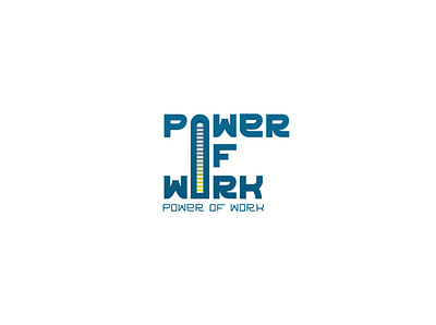 Power of work (Courses center) branding logo typography vector