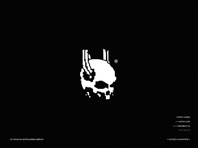 Renzbot bot branding concept cyber cyberpunk dead future futuristic illustration logo mark mech mecha mechanic sci fi skull symbol vector