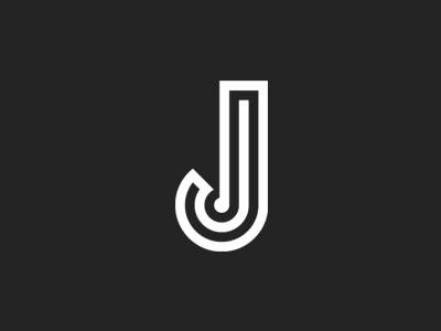 Puzzle "J" concept creative design identity illustration j letter logo logotype mark simple symbol