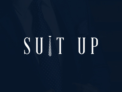 Suit Up attgraphics brand branding classy elegant graphic logo suit text text logo tie vector