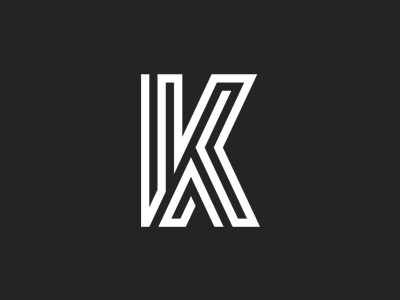 Puzzle "K" concept creative design identity illustration k letter logo logotype mark simple symbol