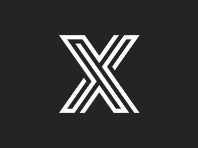 Puzzle "X" concept creative design identity illustration letter logo logotype mark simple symbol x