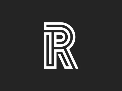 Puzzle "R" concept creative design identity illustration letter logo logotype mark r simple symbol