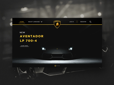 Daily Ui #003 - Landing Page 003 car dailyui lamborghini aventador landing page ui ux web website