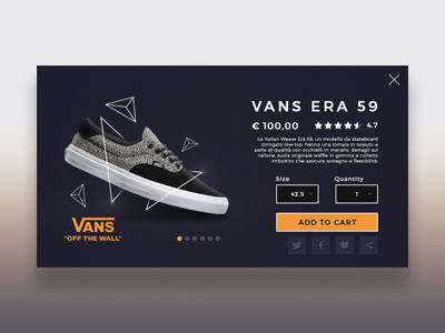 Daily Ui #012 - E-Commerce Shop dailyui e commerce era 59 purple shop simple skate sneakers ui ux vans yellow