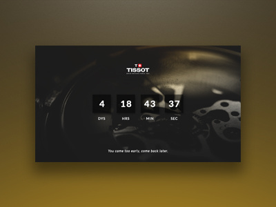 Daily Ui #014 - Countdown Timer 014 app countdown daily ui gear numbers timer tissot ui ux watch web
