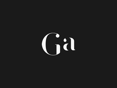 Ga Monogram brand branding calligraphy flat g letter logo logotype mark monogram symbol typography