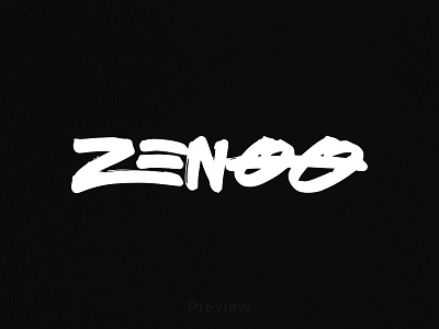 Zenoo | Font Preview brush font brushpen custom font handlettering illustration inspiration streetart typo typogaphy vector zenoo