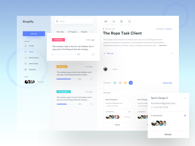 Task Manager by Faria Anzum on Dribbble