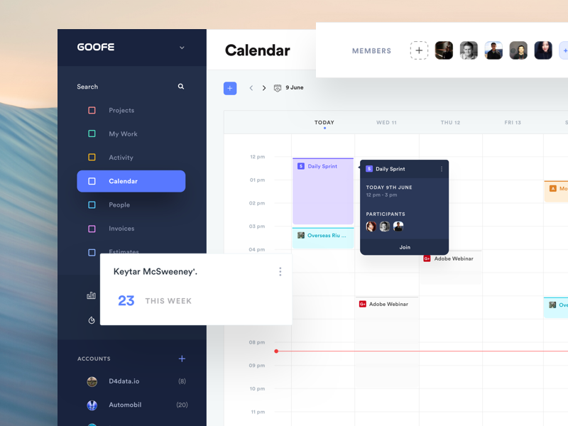 Schedule UI by Faria Anzum on Dribbble