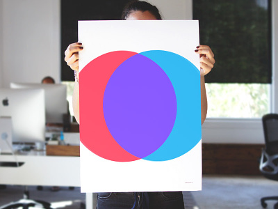 Opacity Print Design bold bright colorful minimal poster print simple typography