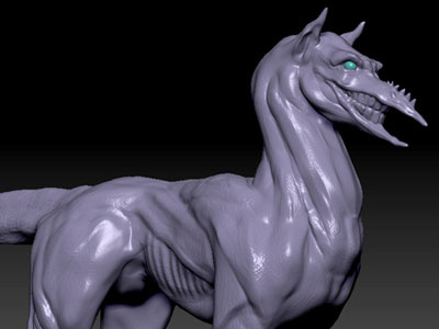 demon horse 3d zbrush