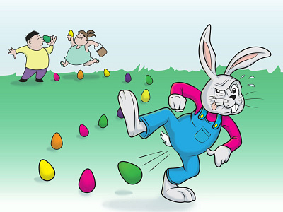 Bunny bunny cartoon easter illustration vector