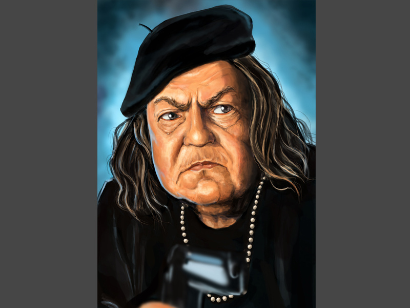 Mama Fratelli portrait digital paintings 80s