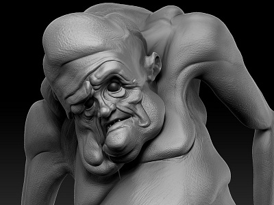 Lumpy Troll 3d composite creature sci fi zbrush