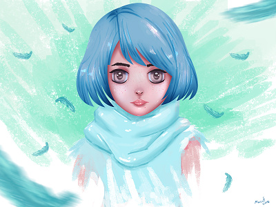 Cute Girl ! 2d 2d illustration anime character digital illustration girl illustration portrait semi realistic