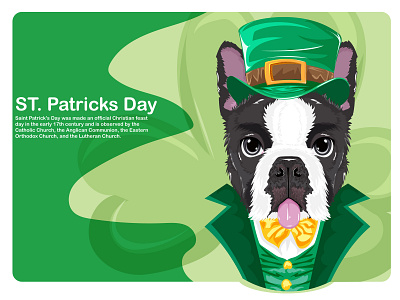 St Patricks Day French Bulldog Leprechaun 2d animal digital illustration flat french bulldog illustration leprechaun patricks day ui vector