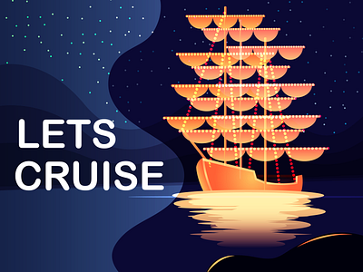 Lets Cruise ! 2d abstract design digital art digital illustration digital painting dribbble fantasy flat flat illustration illustration minimal nature vector