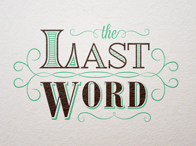 Lastword Logotype v1 antique bar book cocktail logo vintage