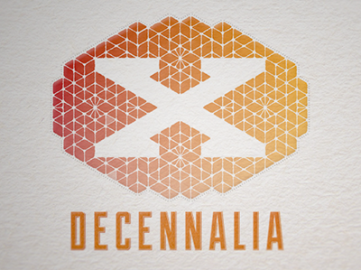 Decennalia Logo branding logo mosaic non profit party
