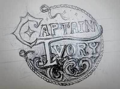 Captain Ivory Concept Sketch band logo nautical sketch