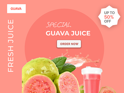 Guava Juice social media post design branding design drinkspost graphic design instagrampost postdesign socialmediapost ui ux