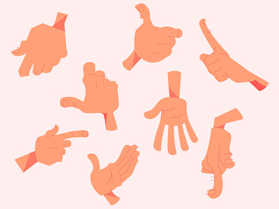 Hands 2d hands illustration