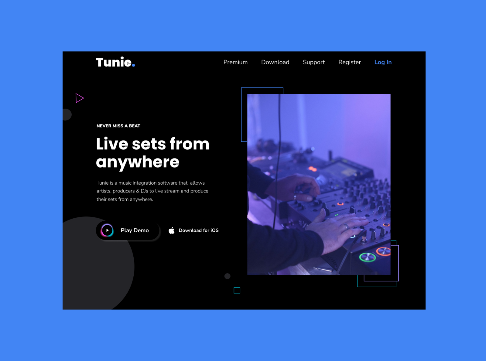 Music Software Landing Page by Pat Mondezie on Dribbble