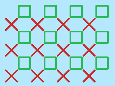 Green Square Red Cross Pattern 1