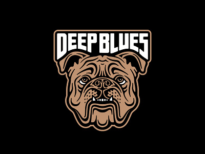 Deep Blues Logo apparel bradford branding bulldog dawg dog icon logo skate surf type typedesign