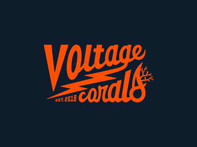 Voltage Coral Script coral coral logo logodesign ocean logo script design script lettering type design