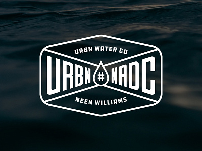 Urbn Water x Neen Williams Collab Badge badge badgedesign bradford bradfordesign brand design branding logo logotype neen neen williams skateboard skater type typedesign typogaphy urbn water water