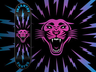 Infantry Skates - Electric Cat bradford branding skate skateboard skatedesign surf type typedesign