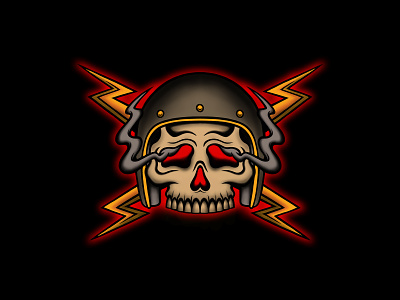 Tattoo Skull bolts bradforddesign harley harleydavidson illustration logo moto motographic motoskull skate skull skullbolts skullcrossbones skullhelmet tattoo tattooskull