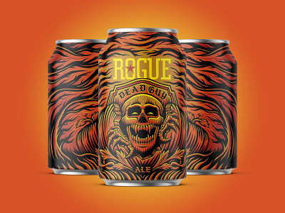 Rogue Dead Guy Ale beer beer branding bradford bradford design co branding brewery can can design craft beer dead guy dead guy labe halloween illustration paint the can dead rogue rogue brewing skull